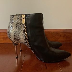 Vince Camuto Stiletto Leather Snakeskin Boots